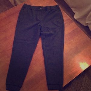 LOFT grey knitted/woven joggers